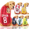 Ropa para Perros Jersey Mundial Delgado Pequeño Mediano Grande Perro Golden Retriever Teddy Bichón Husky Samoki Ropa de Verano