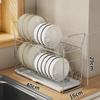 Escurridor de fregadero de cocina de acero inoxidable, escurridor de platos, multifuncional
