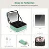 Estuche de Maquillaje Transfronterizo con Espejo, Estuche de Maquillaje Minimalista Urbano para Maquilladores al por Mayor, Estuche de Maquillaje de Lujo Ligero de Gama Alta con Espejo y Luz