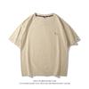 Camiseta de Manga Corta para Hombre Nueva de Verano 2025 Algodón Lino Estampada a la Moda Holgada Cuello Redondo Casual Top para Hombre