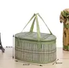 Caja de Regalo de Pasteles de Luna de Mediados de Otoño Cesta de Bambú Cesta de Frutas Cesta de Bambú Cesta Tejida de Bambú Regalo Creativo Cesta Tejida de Bambú Cesta Tejida de Bambú Personalizada