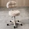 Taburete de Belleza, Taburete Giratorio Ajustable para Salón de Belleza, Taburete de Peluquería, Taburete Redondo para Barbería, Silla Redonda para Maquillaje en Casa