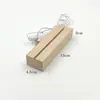 Bola de Cristal Base de Madera para Luz Nocturna Luz Cálida Lámpara de Escritorio LED Enchufable USB Luz Blanca Base Luminosa Base Redonda para Lámpara De Zhuzhu