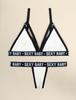 B0198 Cheng Juan transfronterizo 2022 verano nueva moda sexy letras conjunto de lencería elástica popular en Europa y América