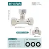 Conector de Latão de Quatro Vias, Distribuidor de Água de Três Vias, Torneira de 1/2 Polegada e 3/4 Polegada, Uma Entrada e Duas Saídas, Conexões para Tubo de Água de 3/4 Polegada