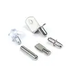 Suporte de Parafuso para Divisória de Guarda-Roupa Suporte de Madeira Móvel para Sapateira Suporte de Placa Deslizante em Forma de 7 Acessórios de Ferragens para Móveis