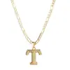Amazon Transfronterizo Nuevo Collar de 26 Letras Collar con Colgante de Letra Cadena Extendida de Clip de Papel Joyería Gótica para Mujeres