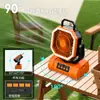 Ventilador Solar Transfronterizo con Batería de Larga Duración, Ventilador Portátil para Acampar, Potente Ventilador de Piso Recargable de Alta Potencia para Exteriores