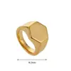 Anillo de Acero Inoxidable Fundido Transfronterizo, Anillo Irregular de Rombo Personalizado y de Moda, Fábrica de Joyería de Acero de Titanio para Manos que No se Desvanece