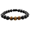 El más vendido de Amazon Pulsera de Piedra Ágata Negra Mate Ojo de Tigre con Cuentas Pulsera de Regalo de Cumpleaños Pulsera Tarjeta Pulsera al por Mayor