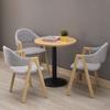 Mesa de recepción de negociación y combinación de silla para recepción de negocios, ocio, simple, creativa, tienda de té con leche, cafetería, mesa redonda pequeña, silla de comedor