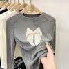 Camiseta para niños 2026 nuevo estilo cuello redondo manga larga para niñas otoño e invierno polar cálido y elegante top base para niñas pequeñas