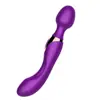 Carregamento USB cabeça dupla dupla vibração AV bastão G-spot masturbação brinquedos sexuais adultos para comércio exterior