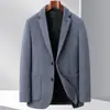 Nuevo traje de lana para hombre de otoño e invierno, moderno y casual, de un solo pecho, dos botones, traje de lana estilo juvenil, venta al por mayor de ropa exterior para hombre