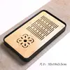 Juego de Té Kung Fu Simple para el Hogar Juego de Bandeja de Té Rectangular Almacenamiento de Agua Bambú Melamina Japonesa Mesa de Té Pequeña Bandeja de Drenaje