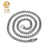 Amazon europeo y americano acero inoxidable 6-12MM acero de titanio cadena cubana de moda hip-hop collar cifrado pulsera de hombre venta al por mayor