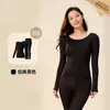 Fan Kelong Gengibre Quente Ácido Hialurônico Beleza da Pele Roupa Invisível Sem Costura Alta Elasticidade Mais Fácil de Combinar Camisa de Base Roupa Base para Pele Roupa Quente Mulher