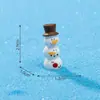 Figuras de dibujos animados en miniatura de paisajes con Santa Claus y muñeco de nieve con letreros, lindos accesorios de decoración DIY, mini adornos
