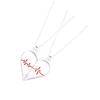 Amor magnético ECG casal pingente magnético nicho design clavícula corrente par de ímã ECG colar