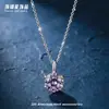 Collar Colgante Personalizable de Acero Titanio Color Seis Garras Circonita Cúbica para Mujer Estilo Vacaciones Dopamina Accesorios de Cadena para Clavícula