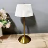 Lámpara de Mesa de Tela Transfronteriza Lámpara de Noche Plegable Estilo Nórdico Lámpara de Mesita de Noche para Dormitorio Lámpara Recargable Lámpara LED de Ambiente Estilo Lujo Ligero