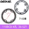 DECKAS 110BCD 4 brazos plato único diente positivo y negativo plato para bicicleta de carretera R7000/R8000 36T-52T