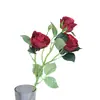 Flor artificial rosa Austin vintage de 3 cabezas decoración para el hogar sala de estar flor falsa accesorios para fotos venta al por mayor de fábrica