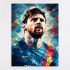Álbum de Messi Estrela de Futebol Internacional Pintura Decorativa HD Sala de Estar Moderna Moldura Interna de Madeira Maciça Pintura Jato de Tinta Quarto Núcleo de Pintura
