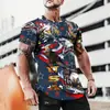 Verano 2023 nuevo venta directa de fábrica transfronteriza impresión digital 3D para hombre logo de coche camiseta de secado rápido para motocicleta de carreras