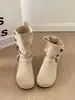 Botines planos elegantes y versátiles para mujer, cómodos y perfectos para otoño/invierno 2026, una bota vaquera versátil estilo Western