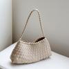 Diseño Nicho Moda Retro Tejido a Mano Bolso de Mano Creciente Versátil Nuevo Estilo Vintage para Viajeras Bolso Sobaco para Mujeres