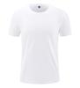 Camiseta de algodón de seda fresca de 180 g, manga corta, cuello redondo, de peso pesado, ropa de grupo, ropa de trabajo, ropa de clase, logotipo imprimible informal americano.
