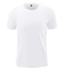 Camiseta de punto gofrado 30D de 180g, cuello redondo, casual y cómoda, color liso, versátil, unisex, con bordado de logo estampado