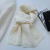 Bufanda de Lana Tejida Color Sólido Elegante Estilo Coreano Cola de Pez para Mujer, Bufanda Cálida de Invierno Suave y Gruesa con Patrón Retorcido para Estudiantes, Producto Nuevo
