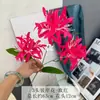 Flores Artificiais com 3 Cabeças, Lírios-aranha Falsos, Lírios-da-chuva, Manju Shahua, Decorações de Casamento, Adereços de Fotos Estilo Antigo Hanfu, Lindas