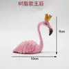 Decoración de Pastel de Cumpleaños de Flamenco Mesa de Postres Adornos Creativos Cisne Rosa Brillante Flamenco Adornos del Día de San Valentín