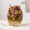 Venta caliente transfronteriza de grava de cristal natural, resina de búho, decoración de escritorio para el hogar, artesanías, adornos al por mayor