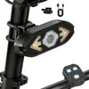 Luz de Señal de Giro de Advertencia Inalámbrica de Control Remoto Más Vendida Transfronteriza Carga USB 40 LED con Bocina Luz Trasera de Giro Izquierdo y Derecho para Montar de Noche