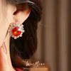 Pendientes Vintage de Plata con Incrustaciones de Circonita, Formas Redondas y Cuadradas, Pendientes Exquisitos y Elegantes con un Toque de Lujo Ligero y de Alta Gama