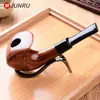 Fabricante Directo de Pipas de Madera con Cabeza Grande Venta Directa Pipa de Doble Uso Set de Fumador de Moda Set de Fumador Pipa con Boquilla Plana Diseño Personalizado