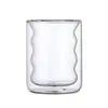 Nueva taza de vidrio espiral de doble capa, colorida, ideal para leche, café, mousse o jugos. Perfecta para el hogar o la oficina.