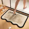 Tapete de Chão para Banheiro de Lama de Diatomáceas Desenho Animado, Absorvente de Água, Secagem Rápida, Tapete para Pés Antiderrapante para Entrada de Banheiro, Carpete de Banheiro Doméstico