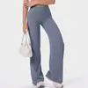 Pantalones sueltos, suaves, de pierna ancha para Pilates y yoga para mujer, para otoño e invierno, largo 9/10, con caída fluida, secado rápido, cintura alta y diseño de pierna recta.
