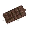 Molde de Silicone para Chocolate Desenho Animado Multiestilo Transfronteiriço Números e Letras Molde de Assar DIY Molde para Fudge Cubo de Gelo