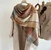 Colección de Bufandas de Mohair de Color Sólido de Otoño e Invierno, Bufandas Atmosféricas Estilo Coreano, Bufandas Chal Ampliadas y Engrosadas al por Mayor