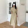 Vestido otoñal e invernal chic coreano de estilo francés con cintura ceñida y falda fluida