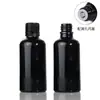 10 20 30 50ml Botella de Vidrio Negro para Aceite Esencial con Tapa de Plástico Negra Tapa de Baquelita Cabeza Grande Cabeza Pequeña Tapa Antirrobo