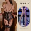 Ting Xiang Yujie Nocturno Atractivo Correa de Perspectiva Ropa Interior Sexy Pecho Pequeño Fruncido Cintura Plástica Sin Costuras Mono