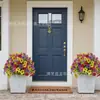 Meimei Fronteira Amazon Temu Plugue de Chão Violeta Artificial Decoração de Porta da Frente Externa Flor Artificial para Casa