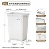 Cubo de basura con ruedas para el hogar Modelo nuevo 2026 con tapa Tamaño grande Gran capacidad Escuela Comercial Catering Oficina Cocina